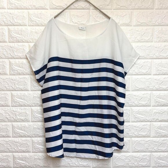 Urbors Tops - Urbors Marine Stripe Print T-Shir Casual